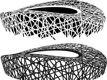 鸟巢、国家体育场线稿图片