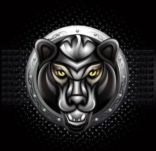 银色野兽头像矢量素材图片