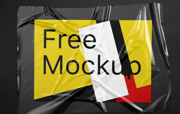 超高清分层透明胶纸膜样机素材图片