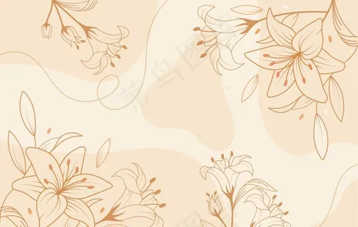 矢量百合花背景图片