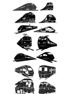 火车高铁剪影图片