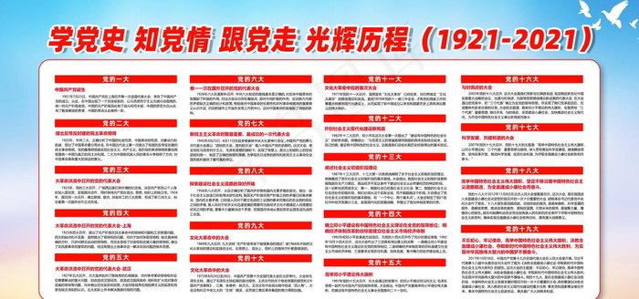 学党史图片psd模版下载