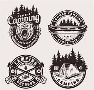露营郊游icon,露营郊游徽章,露营logo,露营