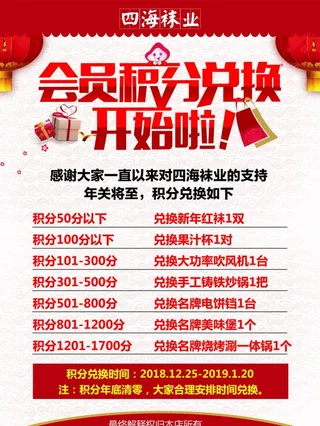 会员积分兑换海报图片