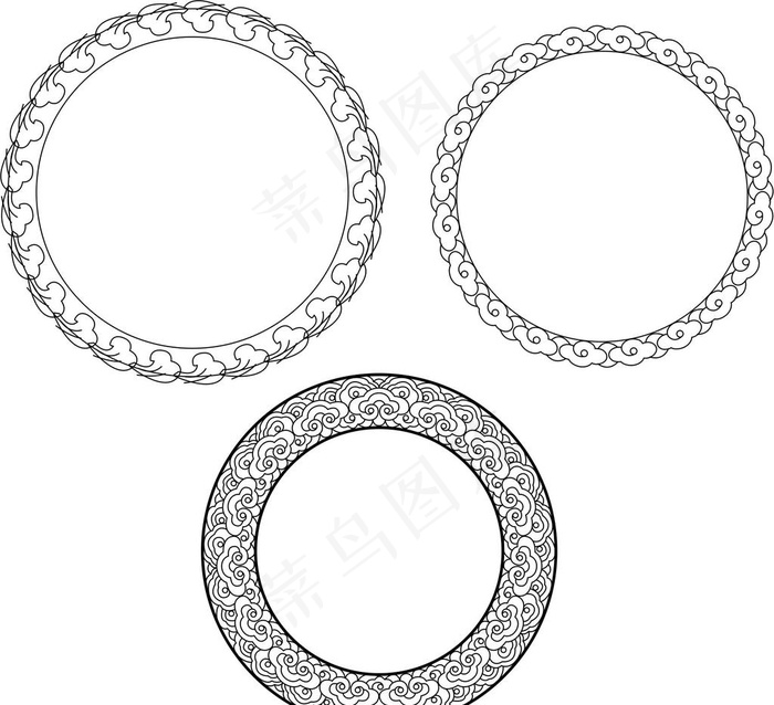 祥云圆纹图片