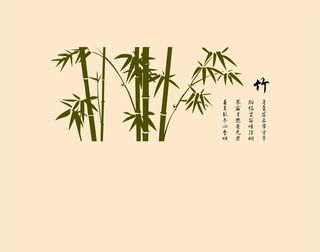 硅藻泥竹背景图片