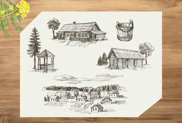 手绘农业生产图片