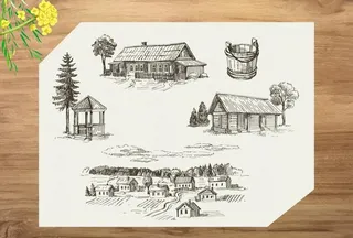 手绘农业生产图片