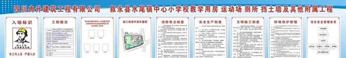 工地围栏五排一图图片cdr矢量模版下载