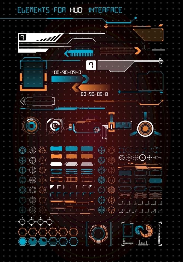 科幻界面图片ai矢量模版下载