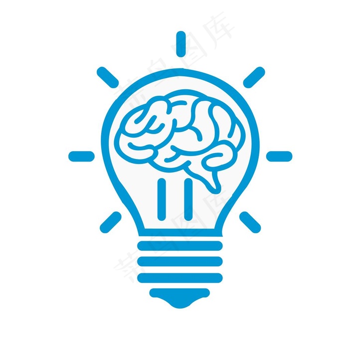 蓝色的脑子图片