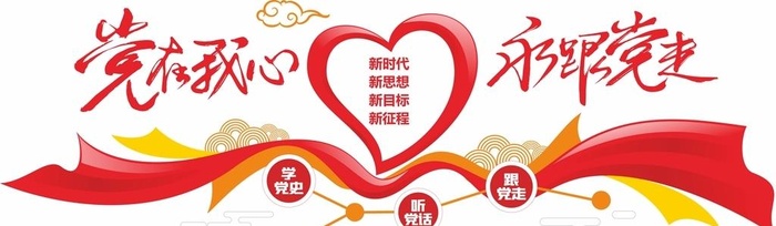 党建永远跟党走文化墙图片cdr矢量模版下载