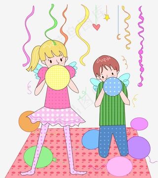 吹气球比赛图片