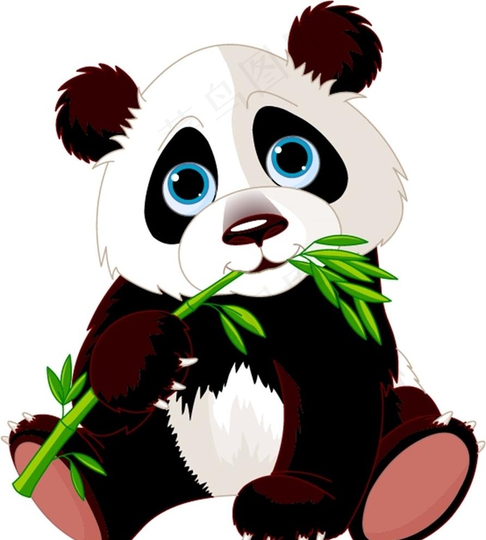 熊猫图片ai矢量模版下载