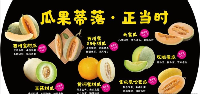 各种甜瓜图片psd模版下载