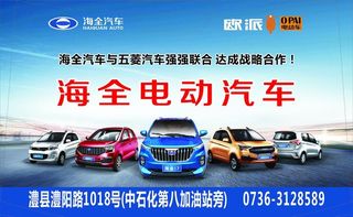 海全电动汽车别克车尾玻璃广告图片