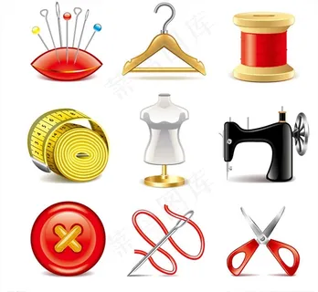 缝纫元素图标图片