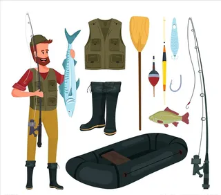 钓鱼装备图片