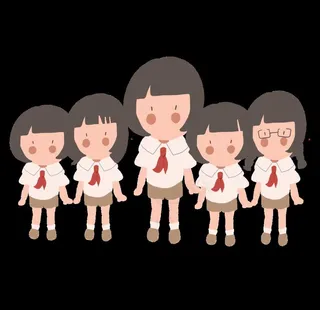 卡通小学生png免抠素材图片