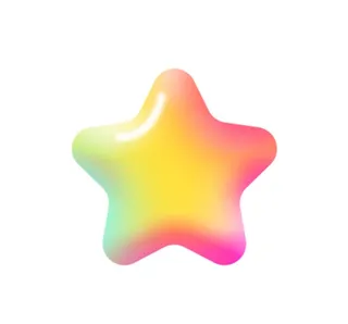 五彩渐变小星星图片