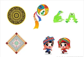 铜鼓绣球壮锦壮族服饰图片