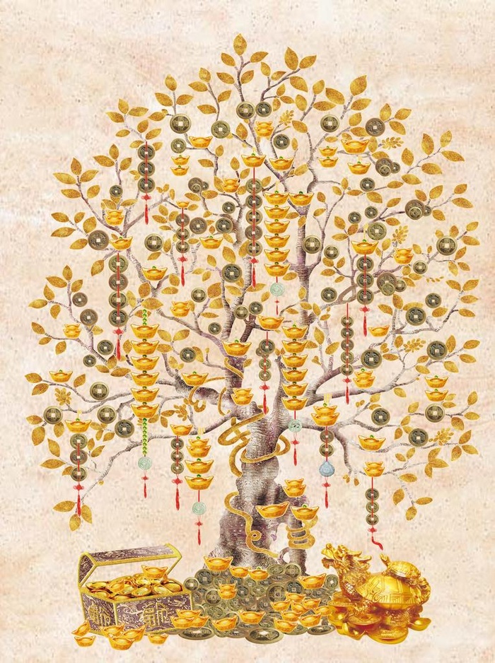 发财树装饰画图片