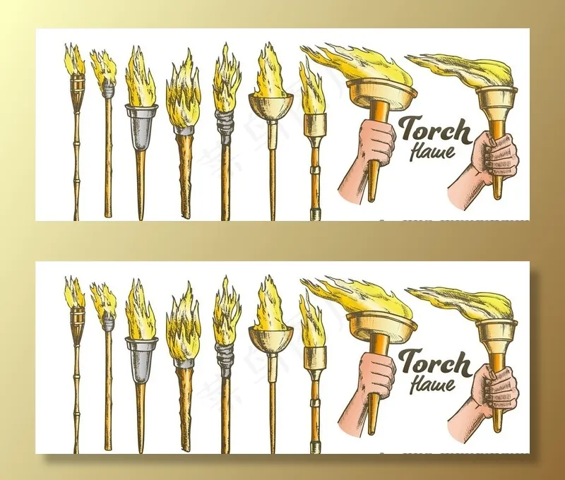 火炬图片ai矢量模版下载