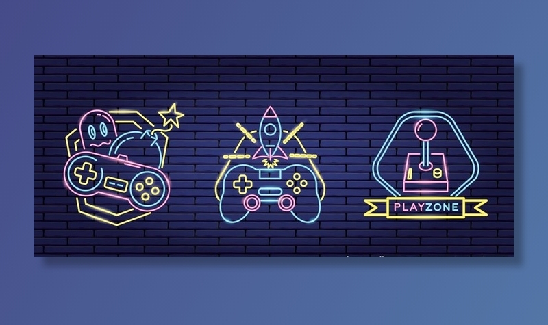 线性创意电子游戏图标icon图片eps,ai矢量模版下载