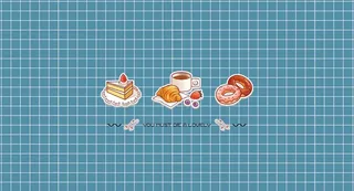 可爱卡通美食台布图片