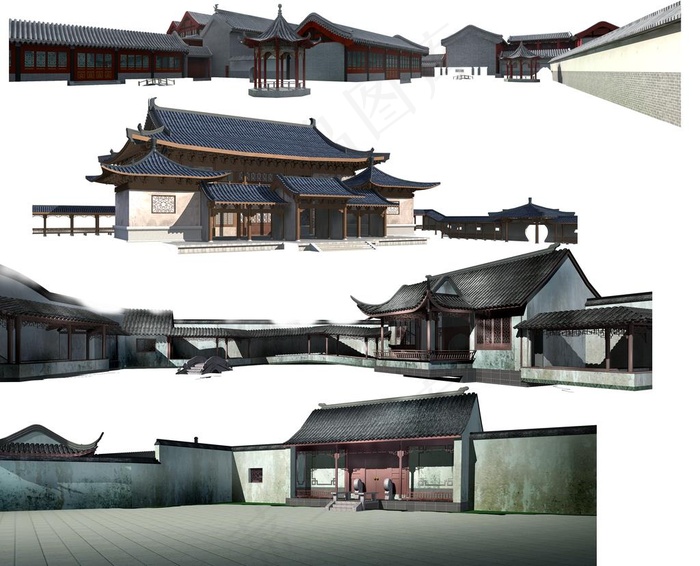 古建筑图片(3756X3155(DPI:300))psd模版下载