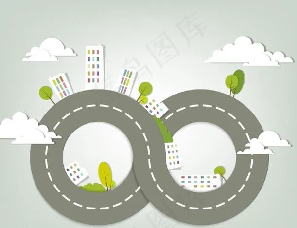 剪纸建筑图片eps,ai矢量模版下载