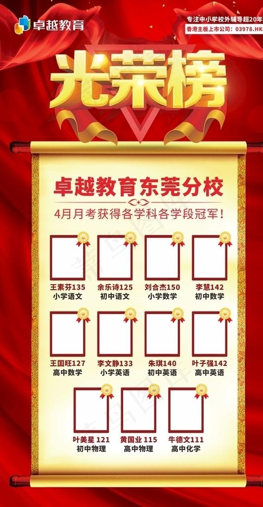 光荣榜模板图片cdr矢量模版下载