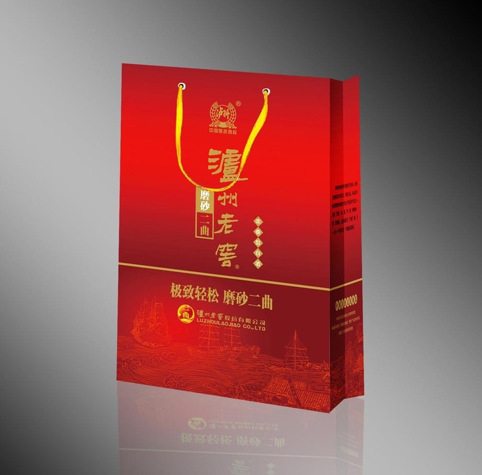 泸州老窖磨砂二曲手提袋图片ai矢量模版下载