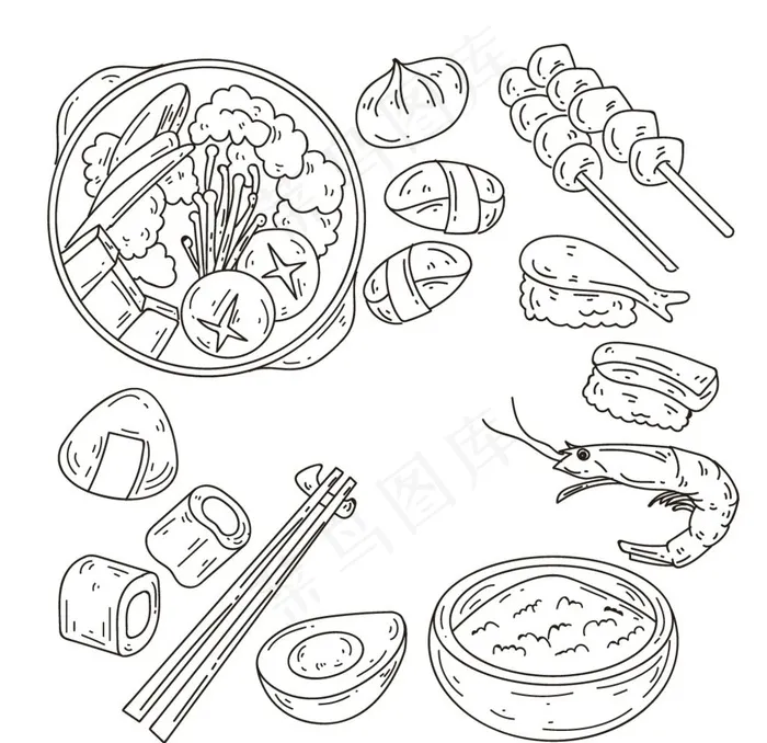 食物图片ai矢量模版下载