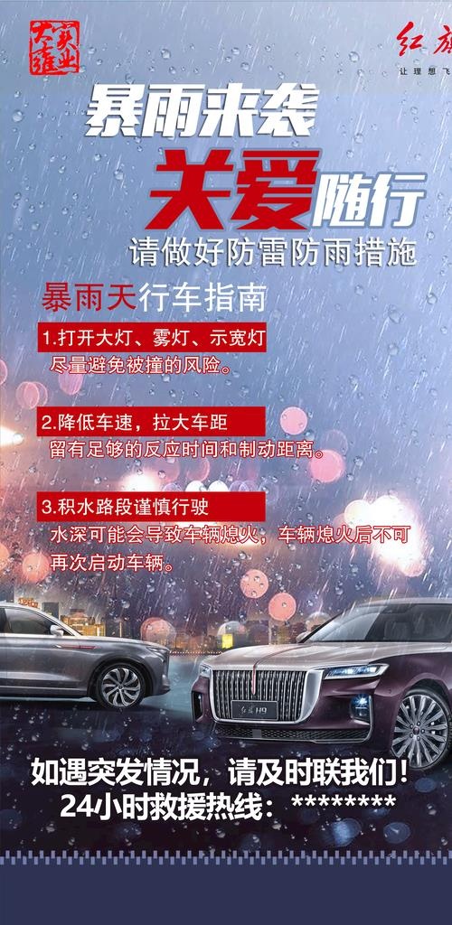 车辆暴雨关怀图片(1477x2844)
