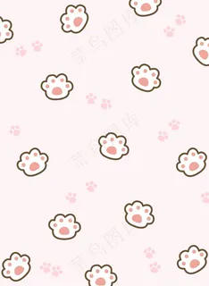 可爱猫爪背景图片
