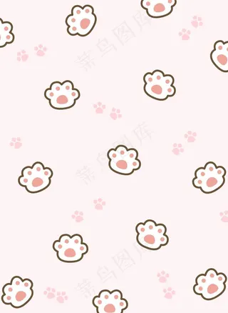 可爱猫爪背景图片