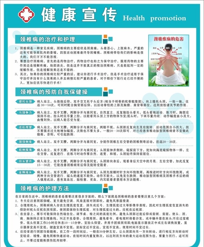 颈椎病展板图片