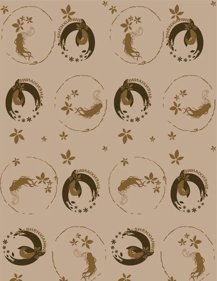 参纤维无缝印花图案矢量图图片ai矢量模版下载