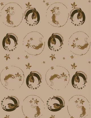 参纤维无缝印花图案矢量图图片