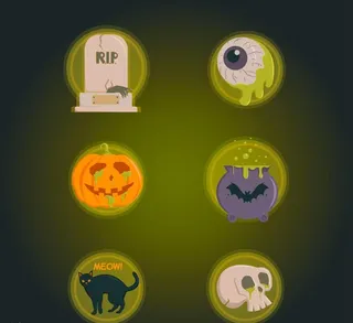 万圣节元素图标图片