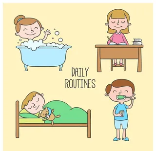 儿童在洗澡图片