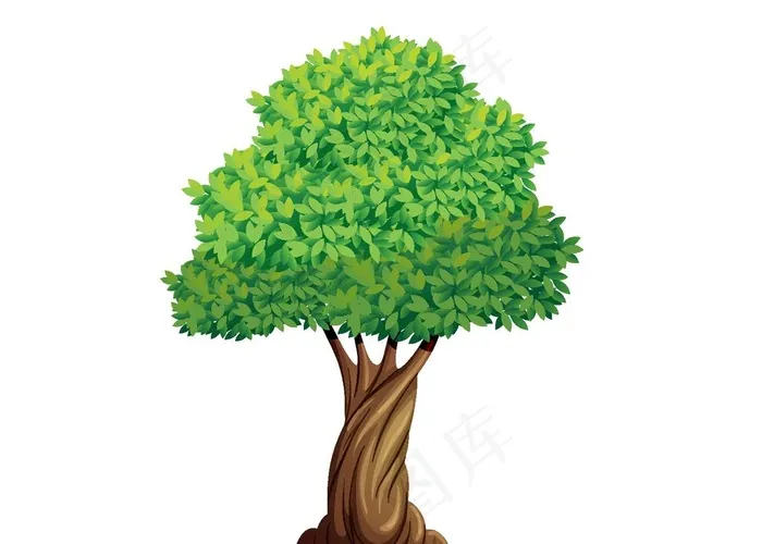 手绘树图片ai矢量模版下载