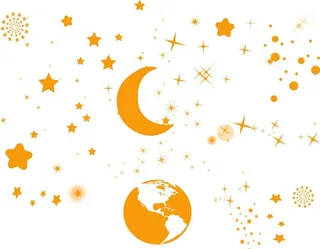 月亮星星矢量图图片