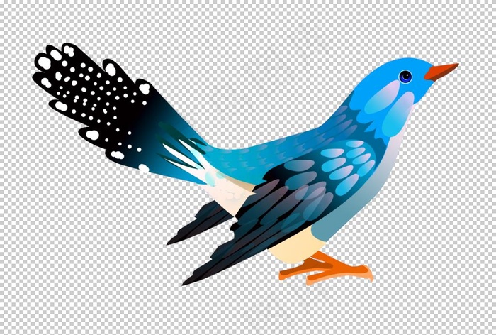 喜鹊古风水墨水彩意境合成素材图片