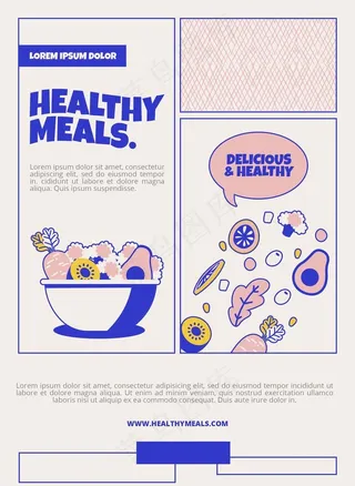 健康餐海报模板图片