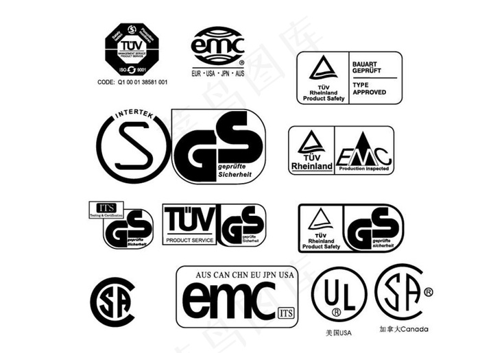 TUV GS 标图片ai矢量模版下载