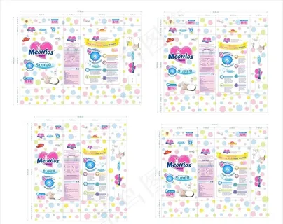 婴儿纸尿裤包装设计图片