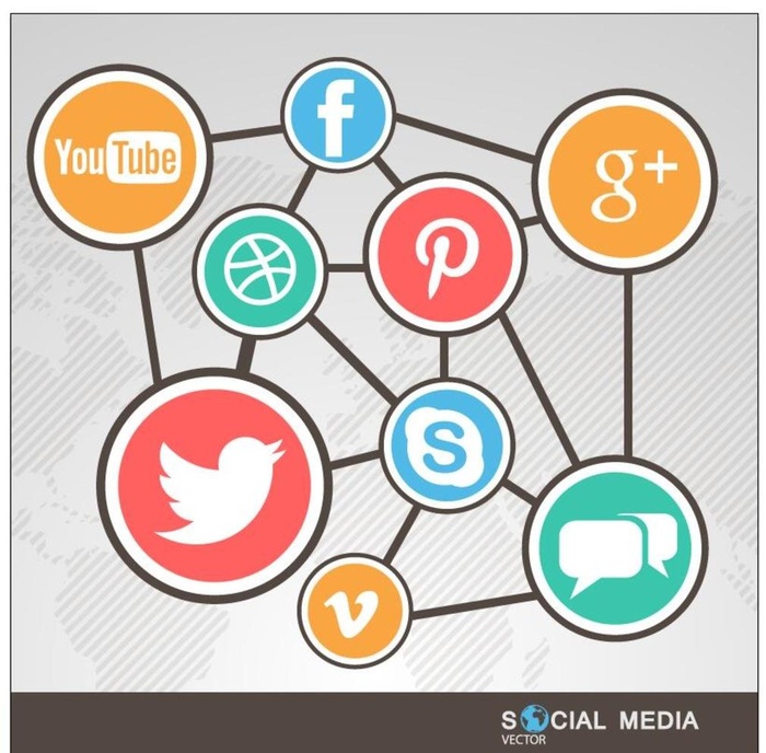 数码社交媒体背景图片