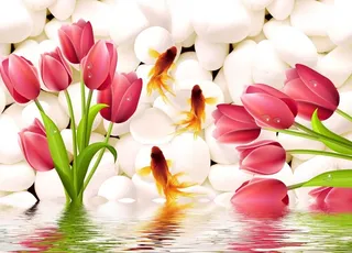 花卉背景墙图片